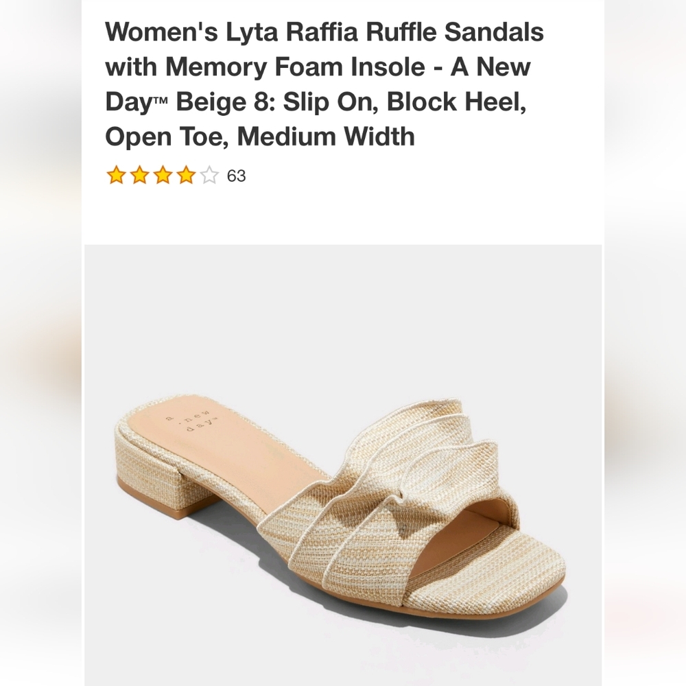 Women's Cream Slide Sandals